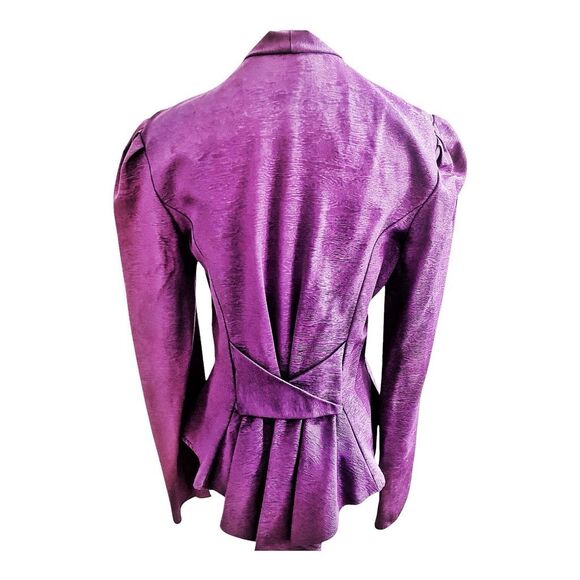 Vintage Y2K Purple Fitted Rear Tail Jacket Size Medium - Picture 3 of 5